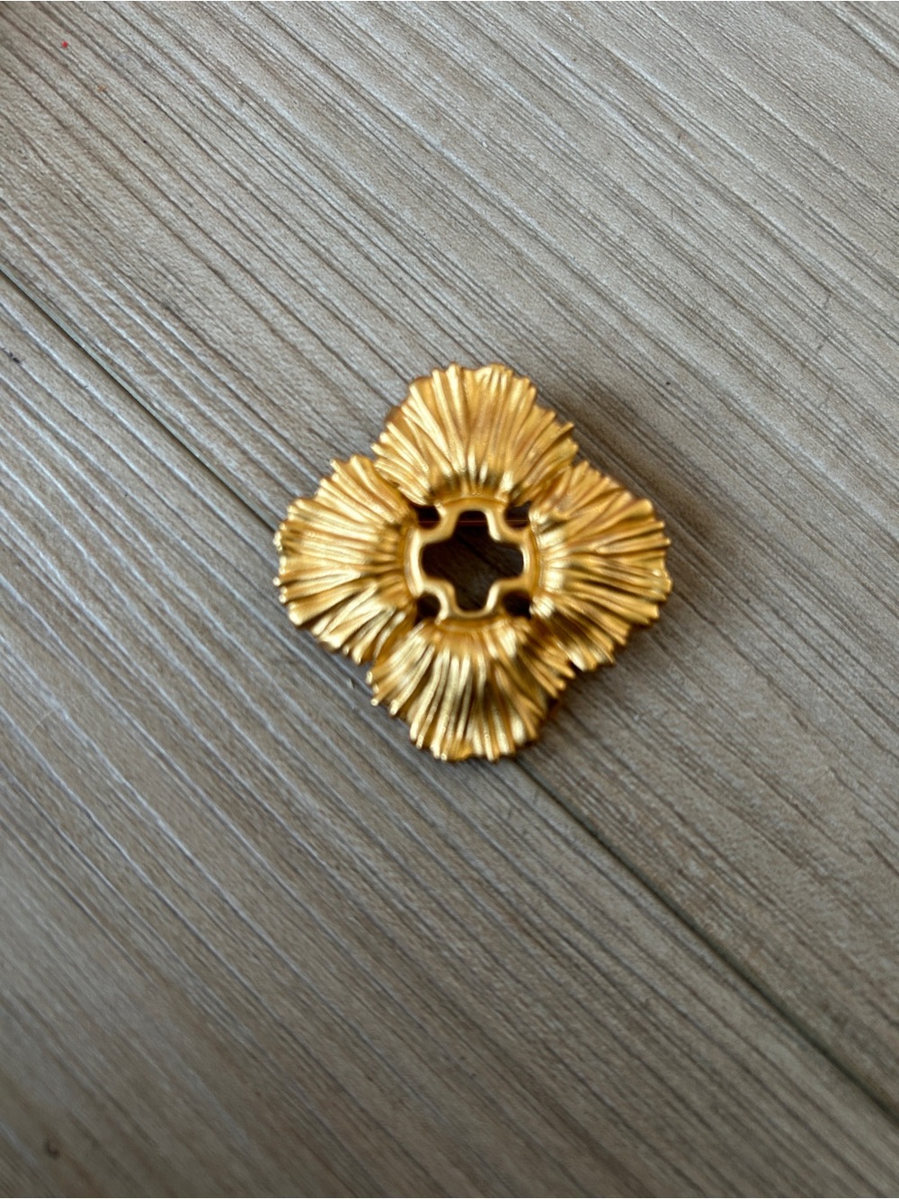 Anne Klein Gold-Tone Floral Petal Brooch